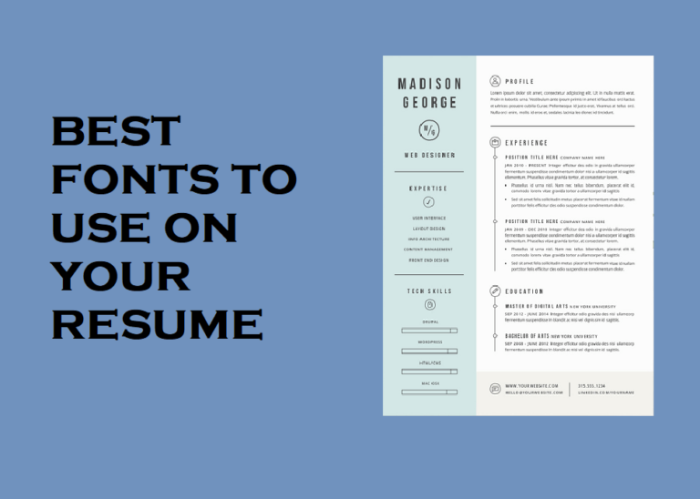 There is a Standard font for Resumes